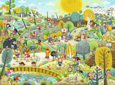 Puzzle Ravensburger Eco Sustainability, 200 copë XXL, për kalamaj 8+