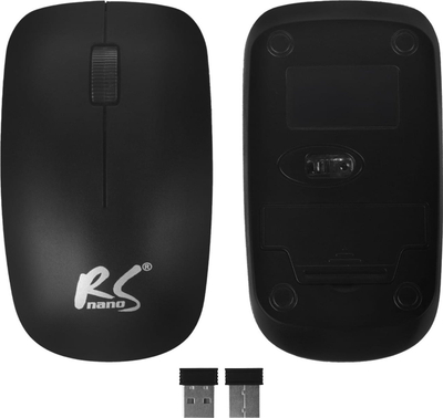 Сет тастатура и глушец NanoRS RS580, безжичен 2.4GHz, 1200 DPI, црн