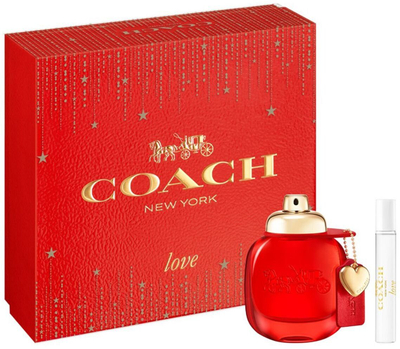 Set parfum për goca Coach Love Eau de Parfum, 50 ml, spray udhëtimi 7.5 ml, i kuq