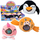 Set lodrash antistres LEAN Toys Squishy Plush, 6 copë, me rruza uji, formë pinguin dhe delfin