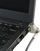 Kabllo sigurie për laptop Dicota BASE XX Wedge, slot 3.2 x 4.5 mm, 1.5 m, zi me argjendtë
