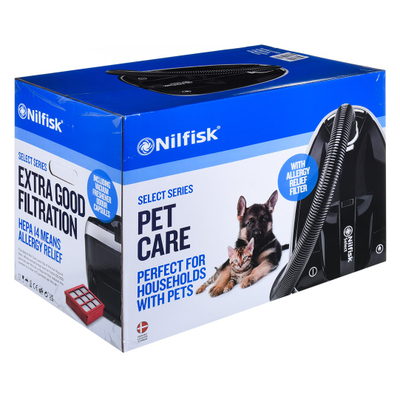 Fshesë me korrent Nilfisk Select Pet Care H14, filtër HEPA 14, me qese, e zezë