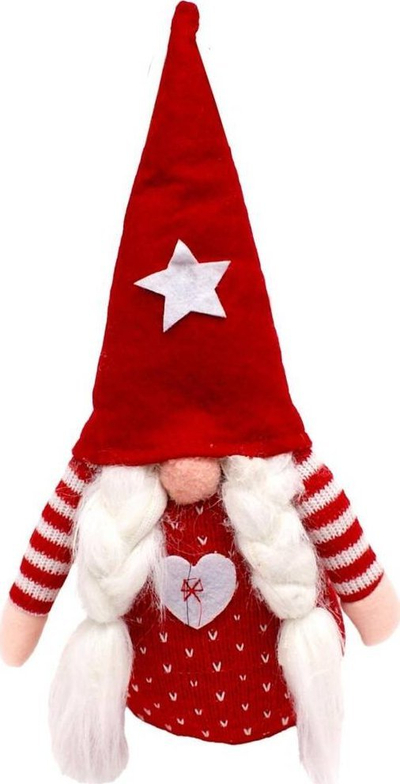 Figurë dekorative elf zonjë Saska Christmas, 65 cm, shumëngjyrëshe