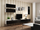 Komodë TV Cama Meble Vigo 140, 140 cm, me dyer, e bardhë e zezë me shkëlqim