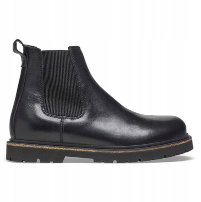 Çizme Chelsea Birkenstock Highwood Slip On M LENA, lëkurë natyrale, për burra, të zeza