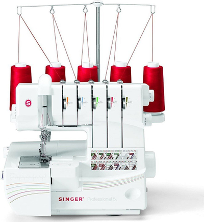 Makina qepëse overlock Singer Professional 5 14T968, 5 fije, e bardhë