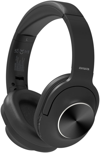 Kufje pa tela Aiwa HST-220BT ANC, Bluetooth 5.4, mikrofon, të zeza