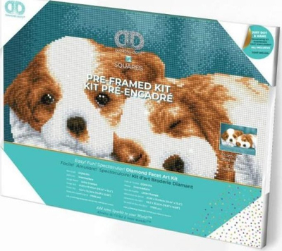 Set artizanal me diamantë Diamond Dotz Little Champs, i kornizuar, 12.2\"x16.14\", me plot ngjyra