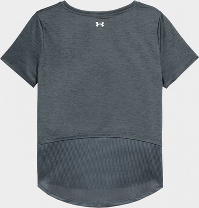 Bluzë sportive Under Armour UA Tech Vent, me mëngë të shkurtra, për goca, gri e errët