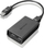 Adapter Lenovo DisplayPort në dy dalje DisplayPort, 4K, i zi