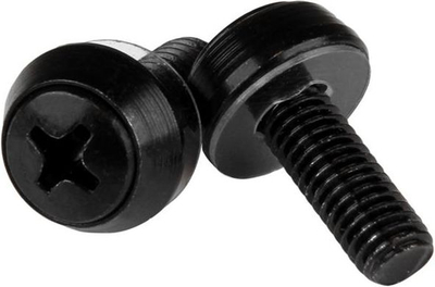 Vida montimi StarTech.com, M6 x 12mm, pako 50 copë, të zeza
