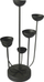 Mbajtës qirinjsh Lesli Living, metal, 45.5cm, i zi