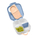 Kuti ushqimi b.box Mini Snack Box chill out, 2 ndarje, hermetike, gri