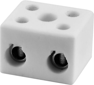 Lidhës porcelani Simet 80732516, 16mm², 2 pole, i bardhë
