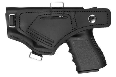 Mbajtëse e brezit Guard për pistoletë Glock 19, lëkurë, me kapëse të shpejtë, e zezë