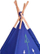Çadër loje për kalamaj ECOTOYS Teepee 8179, strukturë druri, me dritare, blu me dizajn