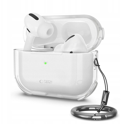 Mbështjellës për kufje Tech-Protect Bounce, për Apple AirPods Pro 3, transparent