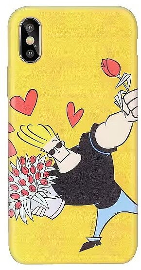 Kapak silikon për telefon Cartoon Network Johnny Bravo Love, për iPhone 5 5S SE, transparent