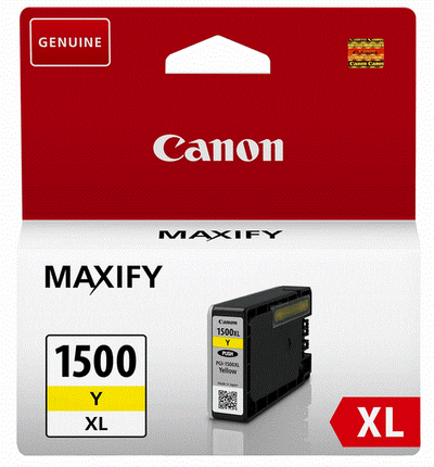 Boçë tinti Canon PGI-1500XL Y, origjinale, e verdhë