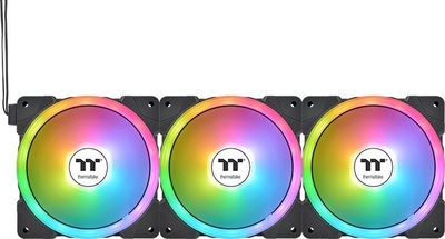 Ventilatorë PC Thermaltake SWAFAN EX14 ARGB, 140mm, set 3 copë, të zinj