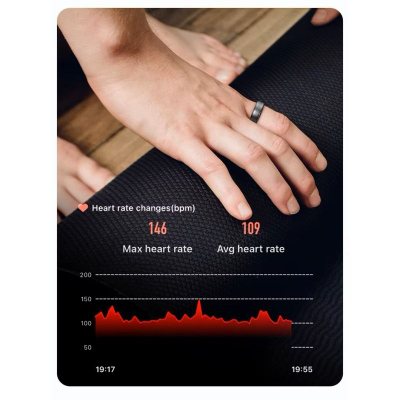 Unazë e zgjuar Rubicon SmartRing Finger, madhësia 11, set 2 copë, gold silver