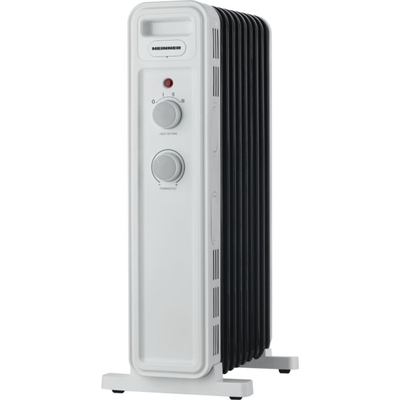 Radiator me vaj Heinner HOH-M09WH-BK, 2000W, 9 elemente, bardh e zi