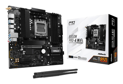 Pllakë amë ASRock B850M Pro-A WiFi, Socket AM5, Micro ATX, DDR5, e zezë