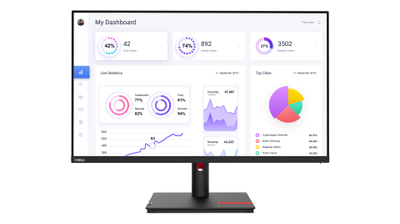 Monitor Lenovo ThinkVision T32p-30, 31.5", 3840 x 2160, i zi