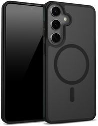 Mbrojtëse telefoni Crong Hybrid Matte Magnetic, për Samsung Galaxy S24, MagSafe, e zezë
