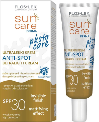 Крем за лице FlosLek Sun Care Derma Anti Spot, SPF 30, 30 ml