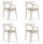 Set karrigesh LEOBERT Kato, 4 copë, 68x59x58 cm, beige