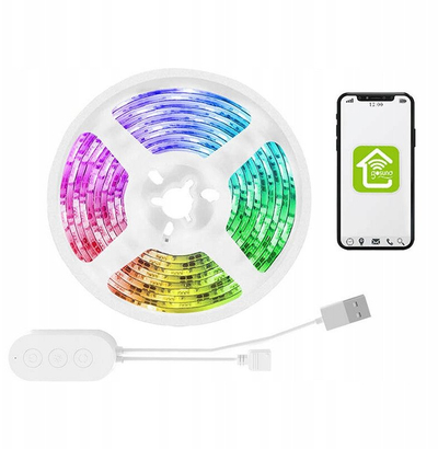 Паметна LED лента Gosund SL1, 2.8m, WiFi RGB, бела