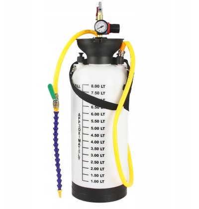 Dispenser pneumatike vaji Carmax, 8L, me manometër, i bardhë
