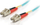 Kabllo fibër optike C2G 85549, LC LC, OM3 duplex 1m, turkeze