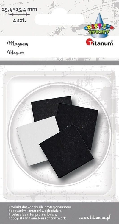Magnete katror vetëngjitës Osco, set 4 copë, shkumë 3D, i zi