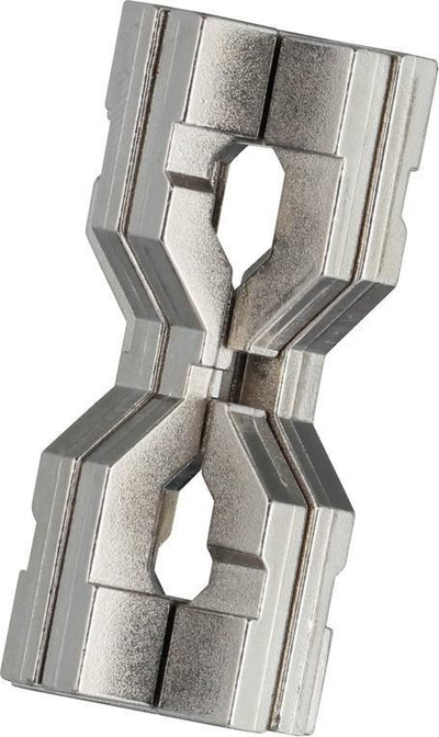 Enigmë metalike Hanayama Cast Hourglass, niveli 6, 4 pjesë, ngjyrë argjendi