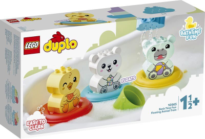 Lodër uji LEGO Duplo Bath Time Fun Floating Animal Train 10965, set ndërtimi, për fëmijë 18 muaj+, shumëngjyrëshe