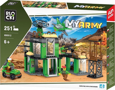 Set ndërtime Blocki MyArmy Military Base KB0912, 251 copa, mbi 6 vjeç, me ngjyra