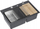 Lavaman kuzhine Quadron Marc 120, 76x50x22 cm, 2 tasa, GraniteQ Black Diamond, e zezë