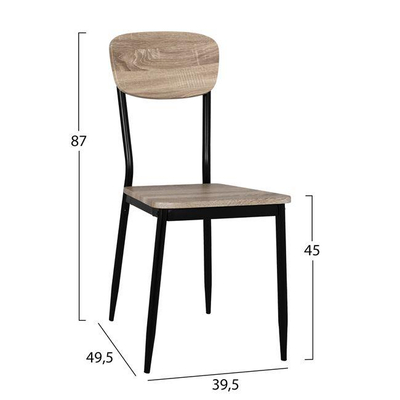 Set ngrënieje 5-pjesësh, Tavolinë Sonama + këmbë të zeza, 140×80 cm (HM10345), zezë