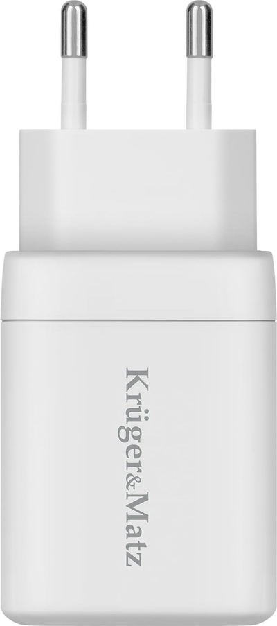 Полнач за ѕид Kruger&amp;Matz 45W GaN, USB A, USB C, бел