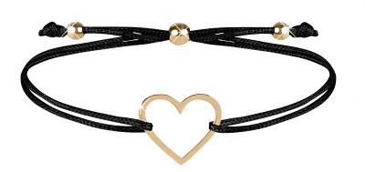 Troli Corded Heart Нараквица, Црна/Златна