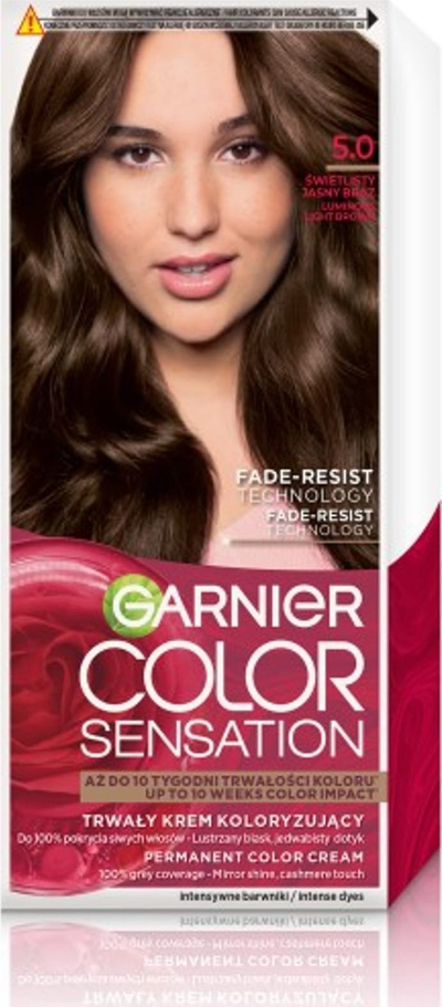 Bojë flokësh Garnier Color Sensation 5.0, kafe e çelët me shkëlqim