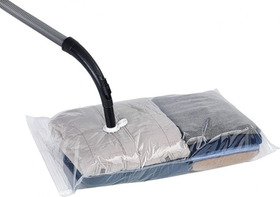 Qese vakum për rroba Wenko Vacuum Storage System, set 2 copë, 90 x 56 cm, transparente