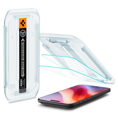 Mbrojtës ekrani Spigen Glas.tR EZ Fit AluminaCore, për iPhone Air, xham i fortë 9H+, set me 2 copa, transparent
