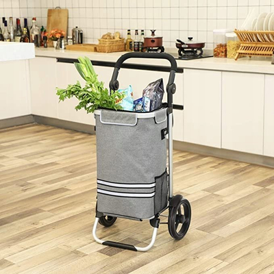 Karre pazar SONGMICS, palosës, me çantë termike 35L, gri