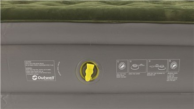 Dyshek ajri Outwell Excellent Olive King, 200 x 150 x 30 cm, ngjyrë ulliri