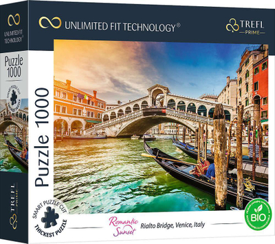 Puzzle Trefl Prime Romantic Sunset Rialto Bridge, 1000 copë, shumëngjyrësh