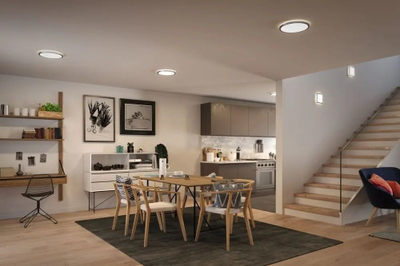 Panel tavanor LED Paulmann Atria Shine, 19cm, dritë neutrale 840, krom