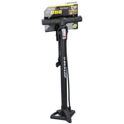Pompë dyshemeje Dunlop Floor Pump, 12 bar, me manometër, e zezë